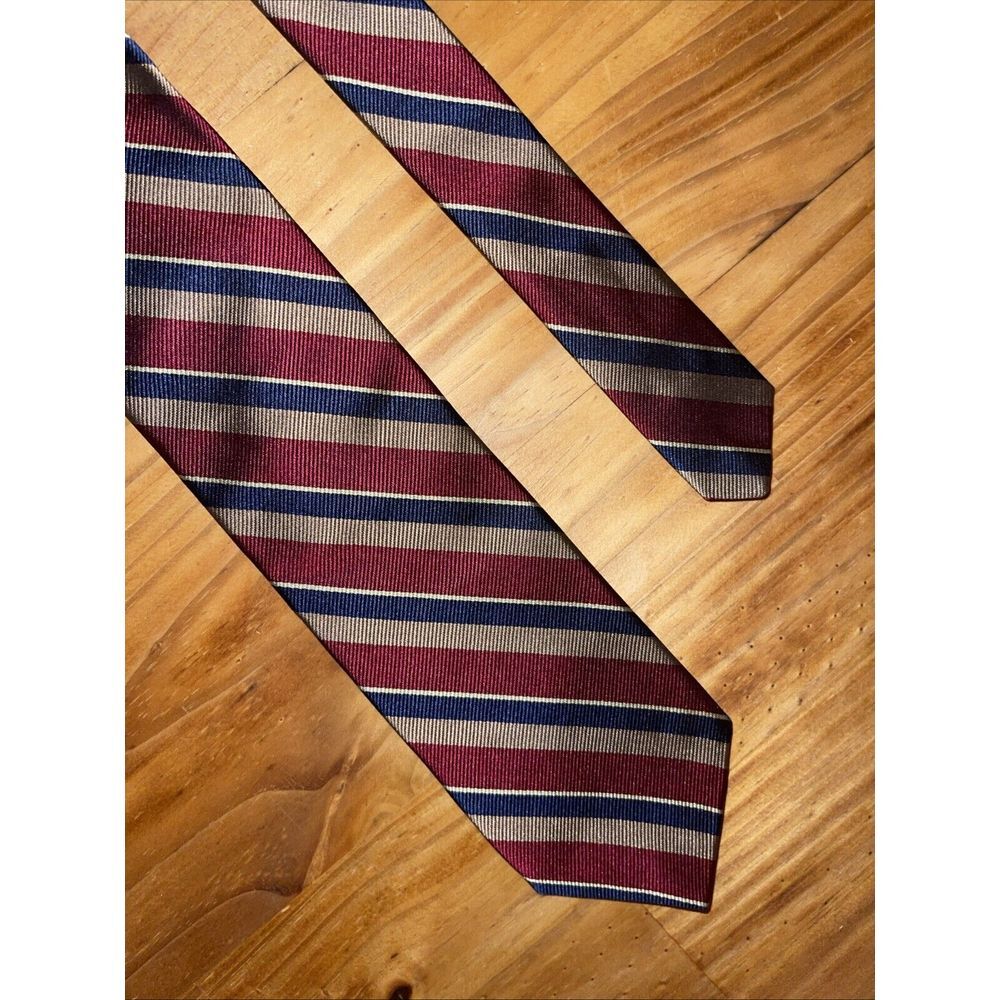 Hardy Amies Necktie Men Maroon All London Silk Weddings Business Resort